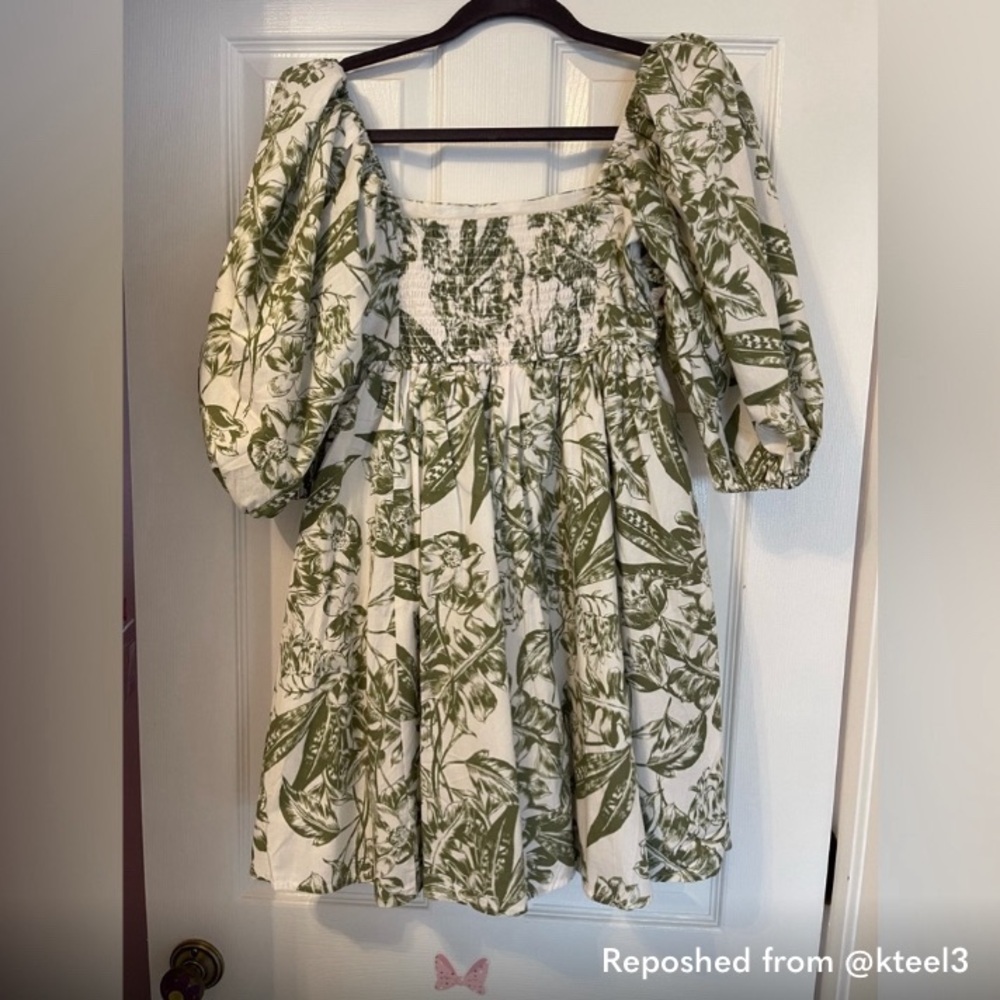 NWT Abercrombie Emerson poplin mini dress, size small tall